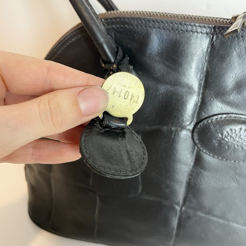 Borsa a tracolla Mulberry vintage anni 90 pelle nera Congo doppia zip - Foto 4 di 18