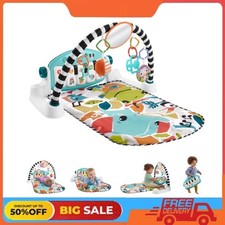 Fisher-Price Glow and Grow Kick Play Piano Gym Baby Playmat Musical Learning Toy