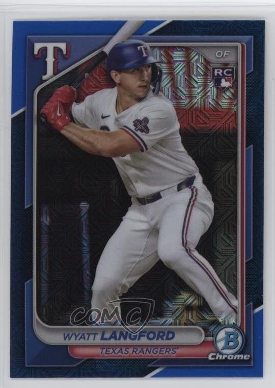 2024 Bowman Chrome Mega Box Blue Mojo Refractor 18/150 Wyatt Langford #71 3t8