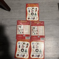 Vtg 1999 Highgate Products Temporary Body Art Tattoos NOS Lot of 5 Christmas