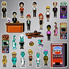 Maniac Mansion Magnets Nintendo NES Pixel Art 25 Magnet Pack