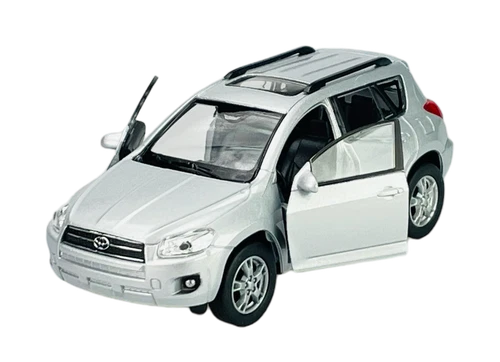 WELLY TOYOTA RAV 4 SILVER 1:34 DIE CAST METAL MODEL NEW IN BOX
