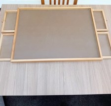 Wooden Jigsaw Puzzle Board Portable Puzzle Storage Table with 4 side drawers