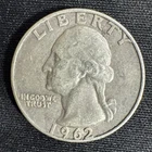 1962 - D GEORGE WASHINGTON QUARTER 90%  SILVER