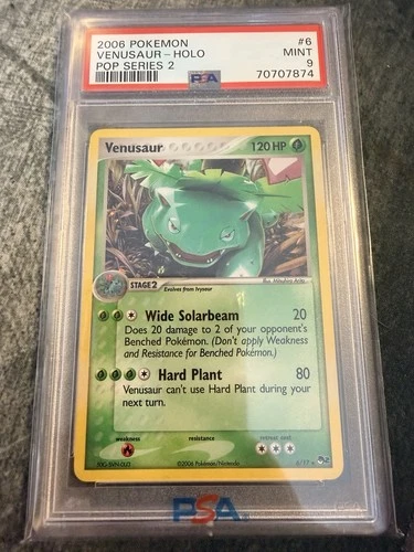 Pokemon Venusaur POP Series 2 Holo Rare #6 PSA 9 Mint