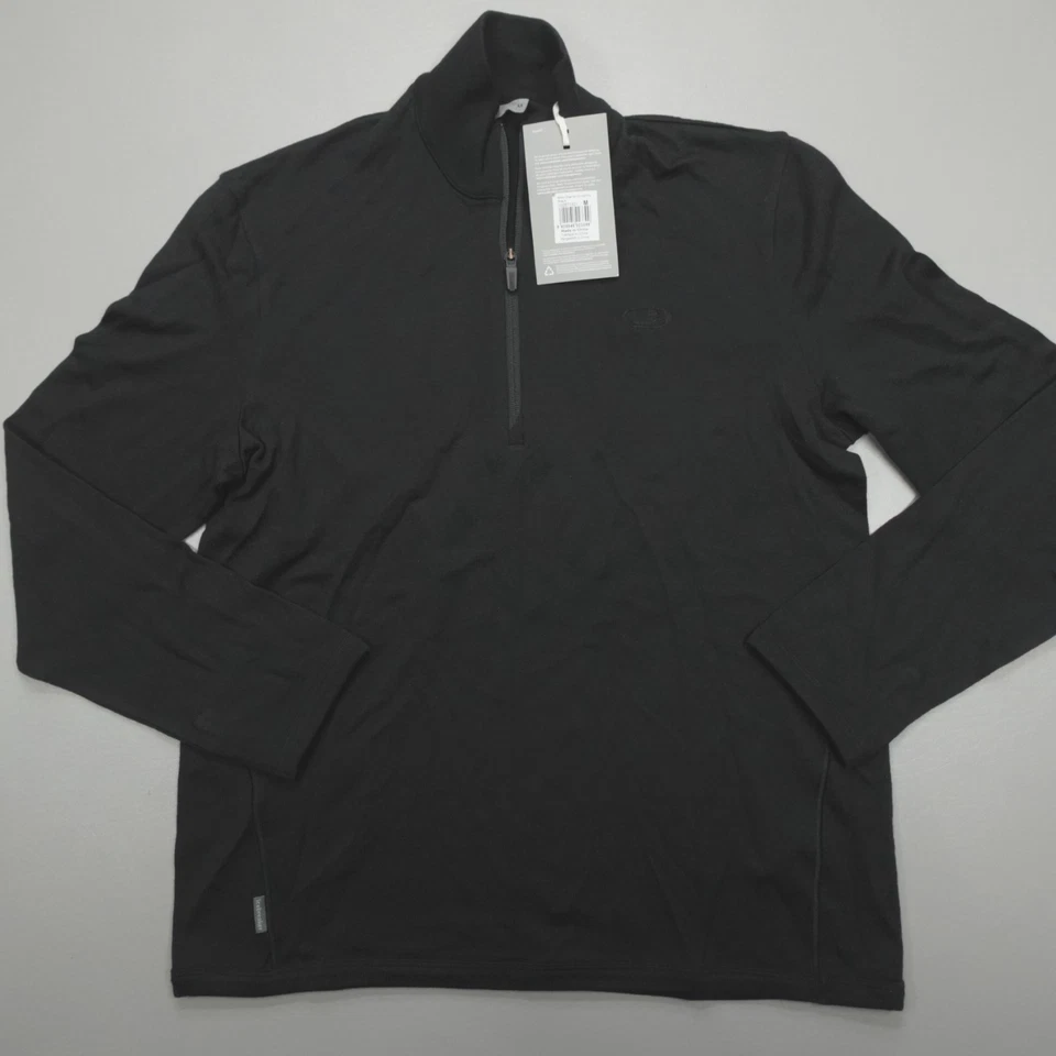 Icebreaker Original Merino 300 Long Sleeve Half Zip Black Men's Size M 10087001 - Image 2 of 4