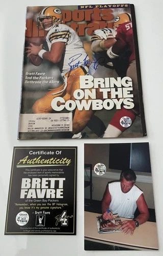 Brett Favre GB Packers SIGNED Sports Illustrated 1/15/96 COA