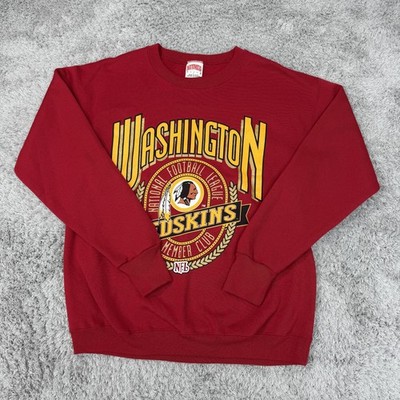 Vintage Washington Redskins Sweatshirt Mens Large Red Crewneck Nutmeg Mills USA