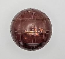 Vintage Sportcraft Bocce Replacement Ball 4.5", 2lb 6oz Burgundy Red Geometric
