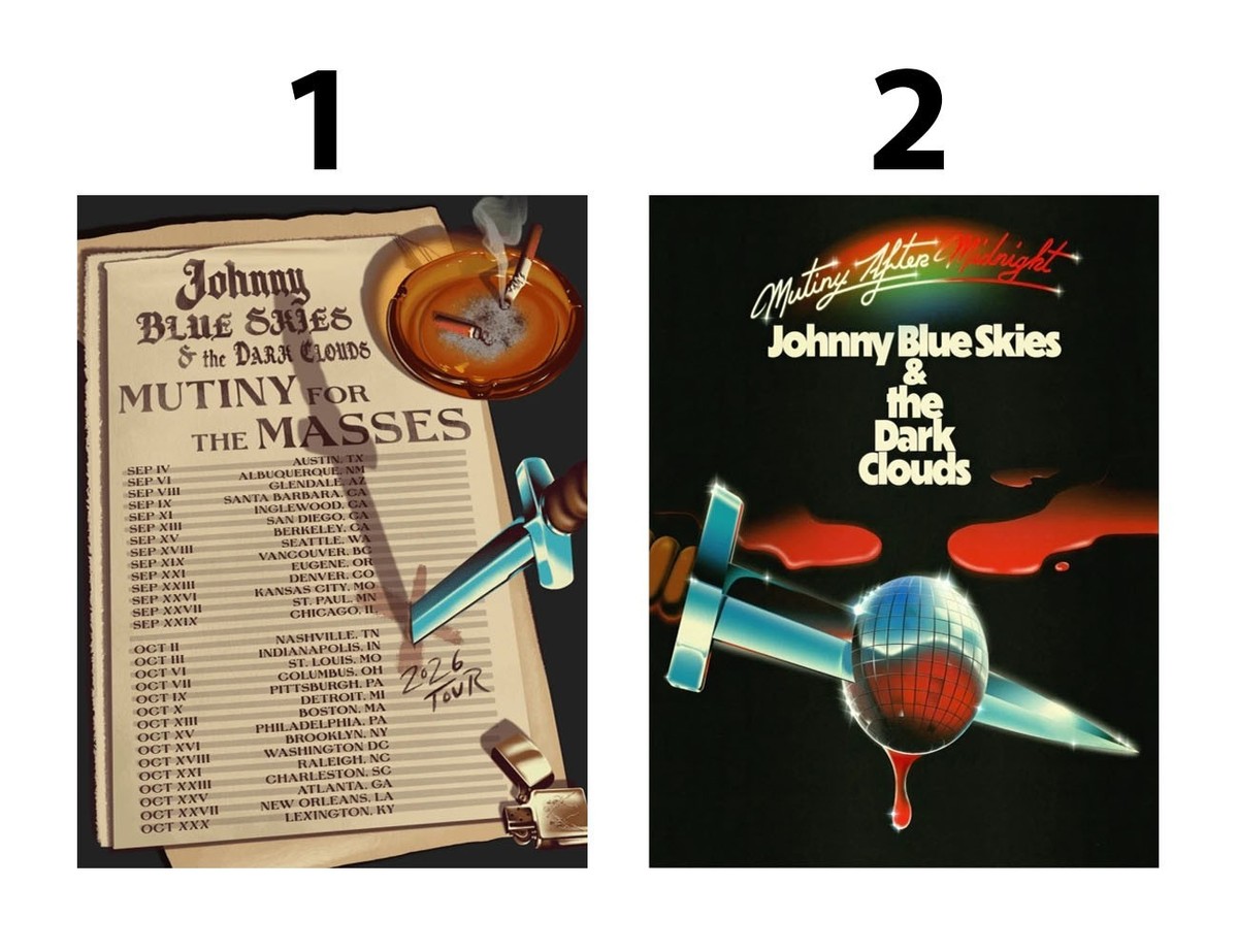 Johnny Blue Skies Mutiny After Midnight Album Poster Music Wall