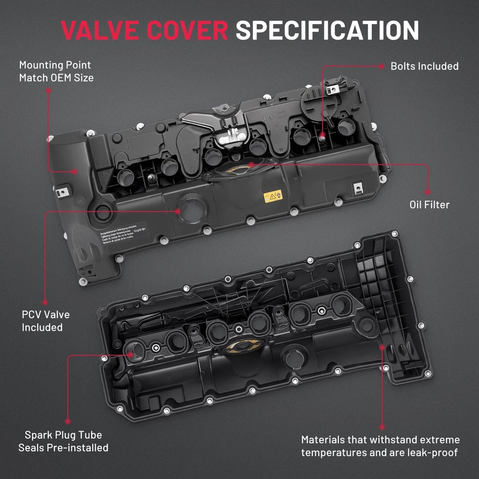 Valve Cover w/ Gasket & Bolts 264-935 For 2007-2010 BMW Z4 2.5L l6 - Image 4 of 4