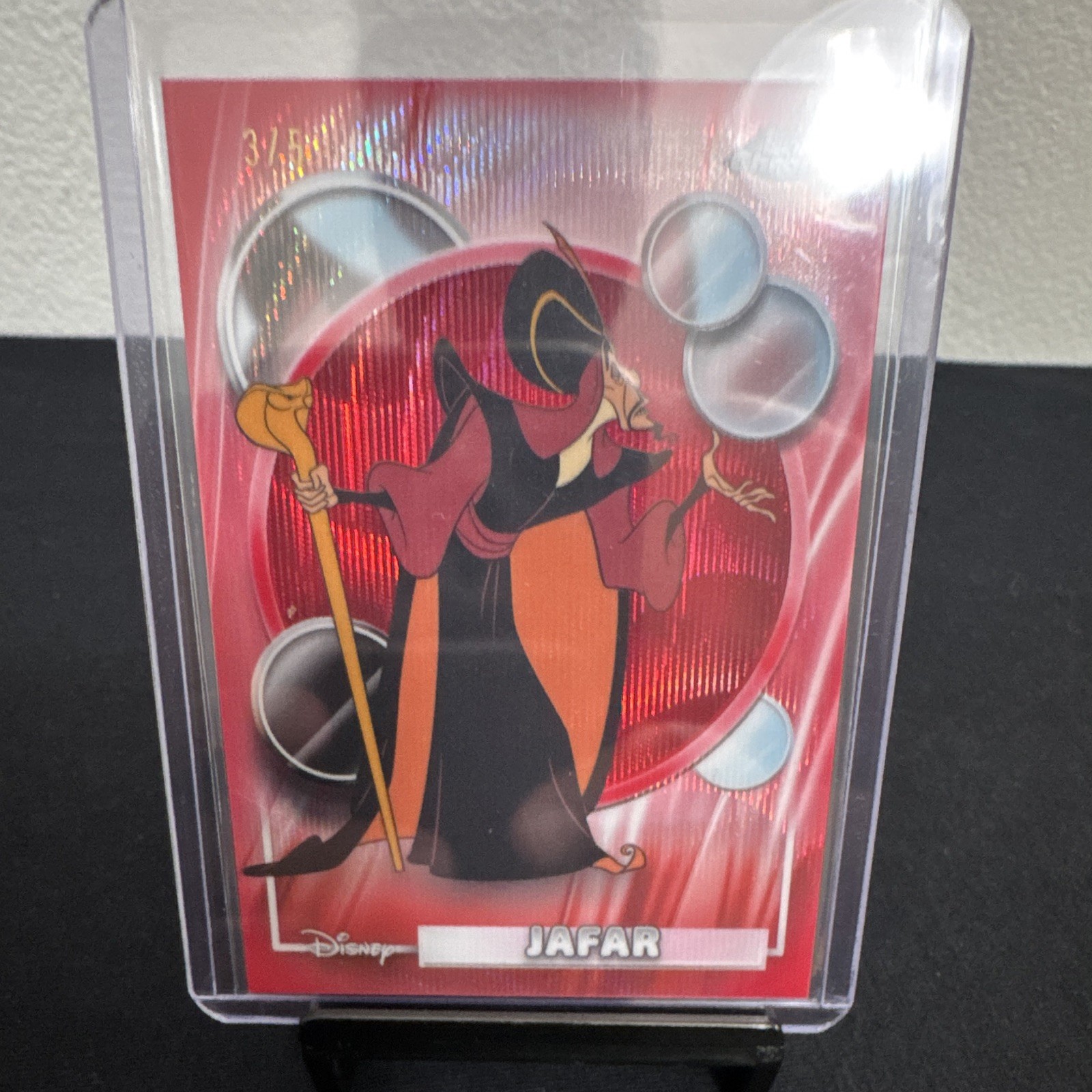 2026 Topps Disney Chrome💥Jafar💥Red Wave 3/5 Aladdin💥💥Read Info💥💥