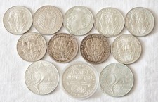 Plata - 12 Piezas - 9 x 5 DM Leibniz y Humboldt y 3 x 10 DM