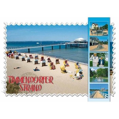 Timmendorfer Strand Postkarte Ansichtskarte 6 Fotomotive Ostsee Schleswig-Holste