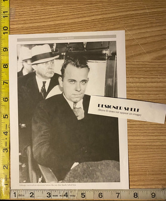 John Herbert Dillinger In Black Suit Scene Book Photograph