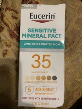 Eucerin Sensitive Mineral Face SPF 35 TINTED Sunscreen for face 1.7oz Exp 02/25