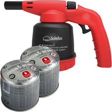 Lampada Saldatore per Saldare Con Accensione Piezo Cannello Accendi Fuoco + 2 Bo