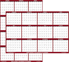 18" X 24" Swiftglimpse 2026 Wall Calendar Erasable Large Wet  Dry Erase Laminat