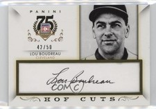 2014 Panini Hall of Fame Cut Signatures 42/50 Lou Boudreau #33 Auto HOF q3x