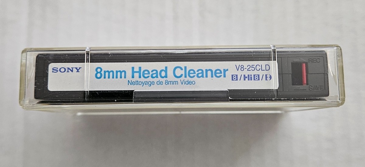 Sony 8mm Head Cleaner V8-25CLD. For Hi8/Video8 & Digital8 Tape