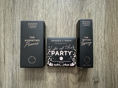 Shades by Shan Life of the Party Eyeshadow Palette, Primer, Setting Spray Lot