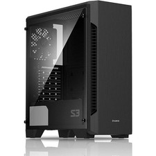 S3 TG ATX Mid-Tower Desktop PC Case, 3 x Pre-Installed 120mm Zalman Qu...