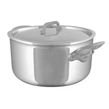 Mauviel M'Cook SB 5-Ply Stewpan W/ Brushed Cast Stainless Steel Handles, 9.2-Qt