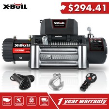 X-BULL Electric Winch 12V 13000lb Steel Cable Jeep Truck Trailer Car Winch 4WD