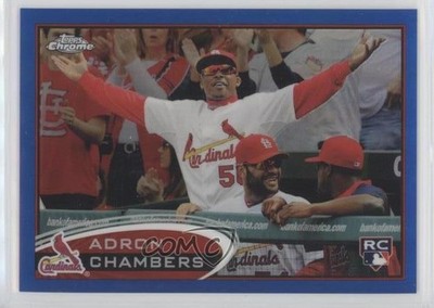 2012 Topps Chrome Blue Refractor 14/199 Adron Chambers #153 Rookie RC 0t2