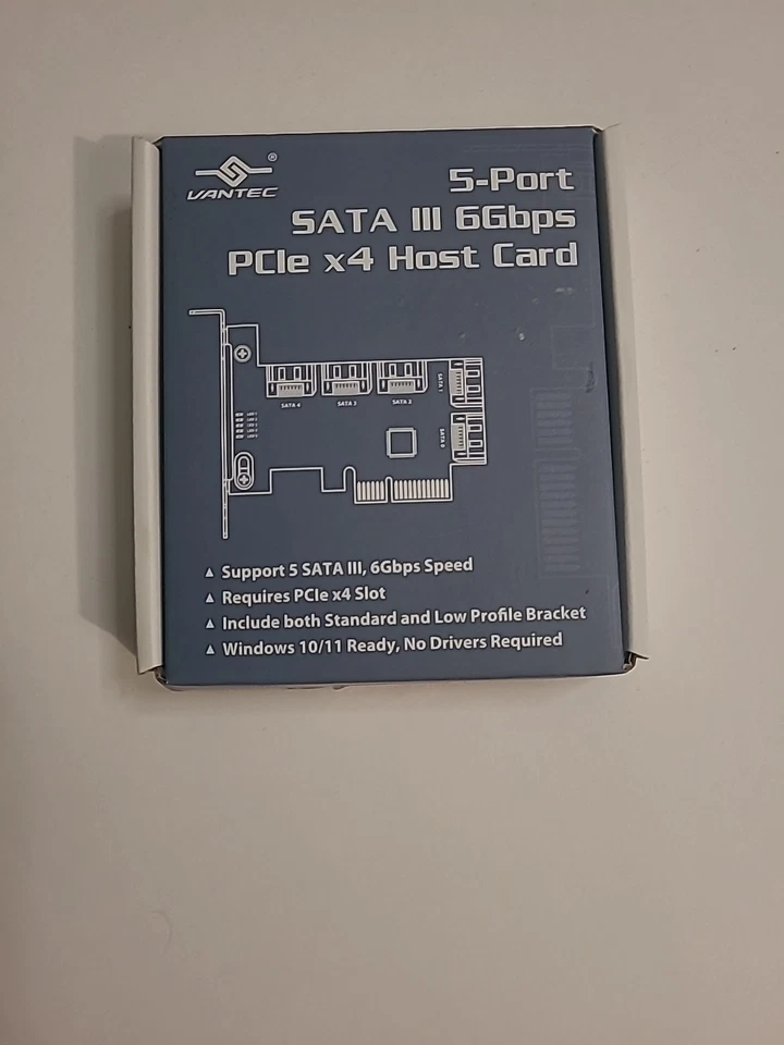 Vantec 5-Port SATA III 6Gbps PCIe X4 Host Card UGT-ST655 - Image 2 of 4