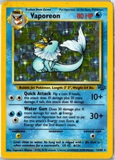 Pokemon Card - Vaporeon Jungle 12/64 1999 Rare Holo Heavily Played on eBay