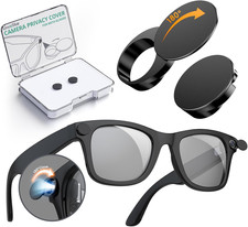 2 Pcs 180  Rotating Privacy LED Light Blocking Cover for Ray-Ban Meta Wayfarer/S