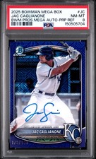 2025 BOWMAN MEGA BOX PROSPECT MEGA AUTO PURPLE REF JAC CAGLIANONE 173/199 PSA 8