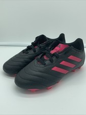 adidas Goletto VII FG Kids Soccer Cleats - Core Black/ Shock Pink - US 13K