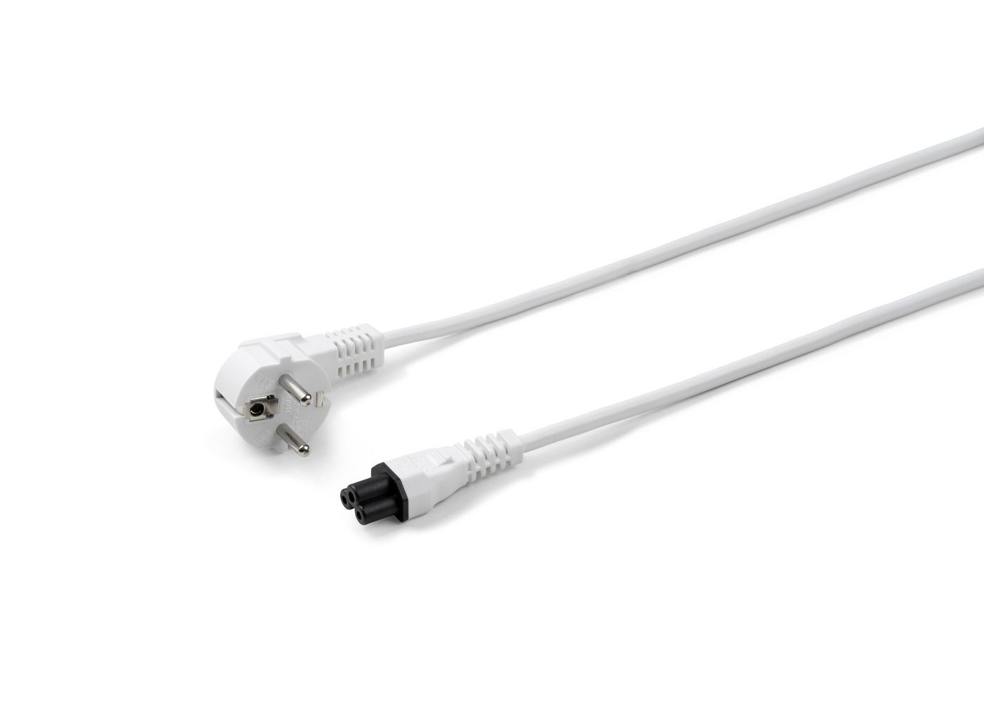 MicroConnect Power Cord CEE 7/7 to C5 1.8m Angled Schuko White