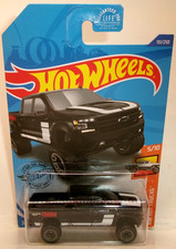 2020 HOT WHEELS HW HOT TRUCKS 5/10 BLACK '19 CHEVY SILVERADO TRAIL BOSS LT