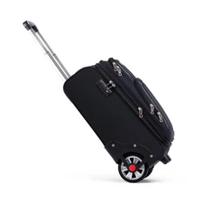 Softside Expandable Luggage with Large Steel Wheels Carry-On Luggage Suicase ...