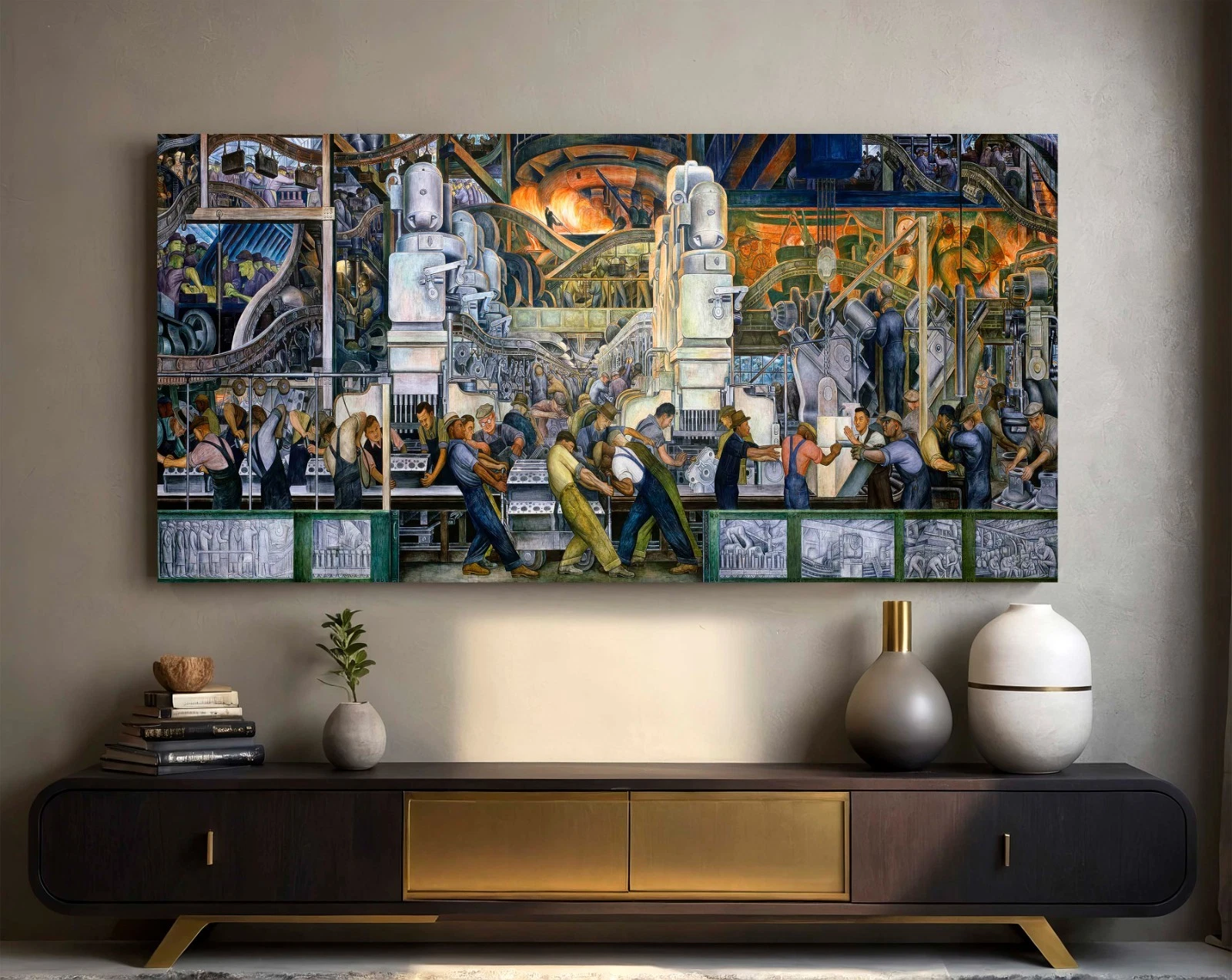 Diego Rivera, Detroit Industry, South Wall, Narrow Horizontal Wall Art Large Art
Opens in a new wind