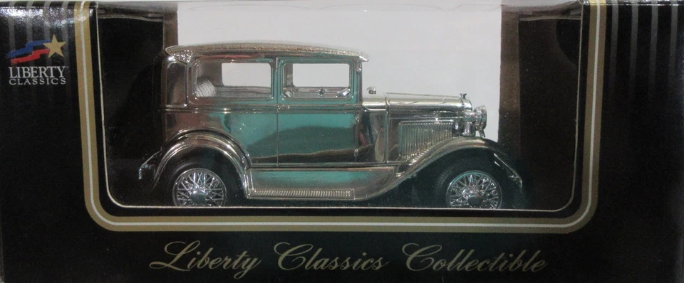Liberty Classics Collectible Ford Model A Tudor 100th Anniv. Diecast Car Silver - Image 2 of 4