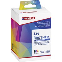 Edding Druckerpatrone Ersetzt Brother LC-123BKCMY Kompatibel Kombi-Pack Schwarz,