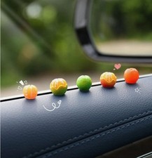 5pcs Kawaii Car Accessories Mini Orange Shape Cute Design For Car Interior Decor