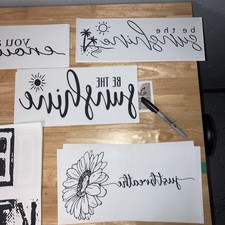 Lot Of Assorted Screen Print Heat Transfers 60 Total Lot G
