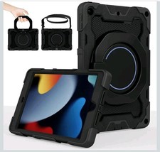 For iPad 10th Gen 10.9" 2022 Heavy Duty Shockproof Stand Case Screen Cover Strap