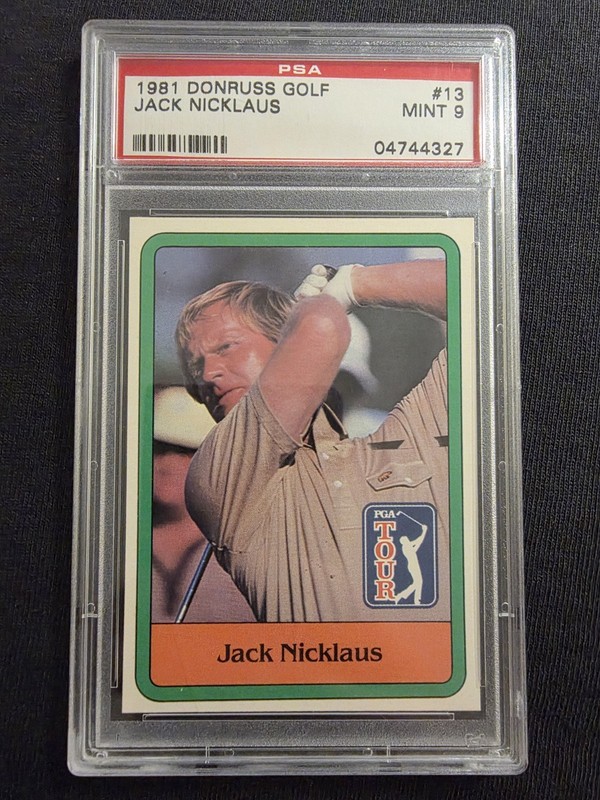 1981 Donruss Golf Jack Nicklaus #13 PSA 9 MINT HOF Golden Bear RC Rookie...
