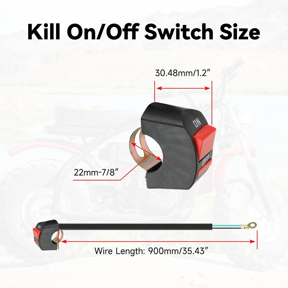 On Off Kill Switch For Predator 212cc 196cc CT200U BT200X B200R CT100U Mini Bike - Image 2 of 4
