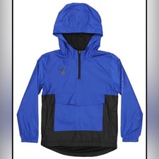 Umbro Youth Woven 1/4 Zip Pullover Hooded Windbreaker Jacket Boy s Size S 6/7