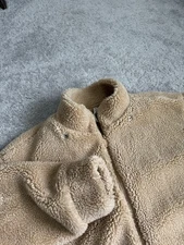 Alo Yoga Norte Sherpa Coat Camel Oversized Teddy Jacket Women’s M- NO HOOD