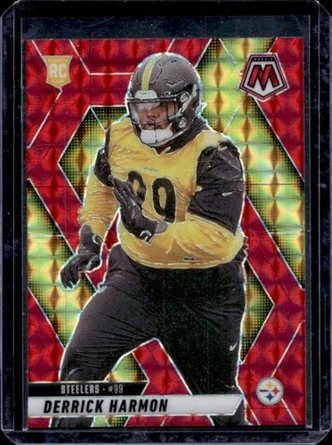 2025 Panini Mosaic Derrick Harmon Rookies RC Red Prizm Rookie #327 Steelers