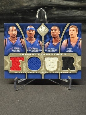 2009 SP Game Used Fabric Foursomes Duhon Quentin Richardson David Lee KNICKS SP