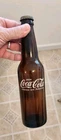 Vintage Amber Brown Straight Side Coca-Cola Bottle Coke Delicious and Refreshing